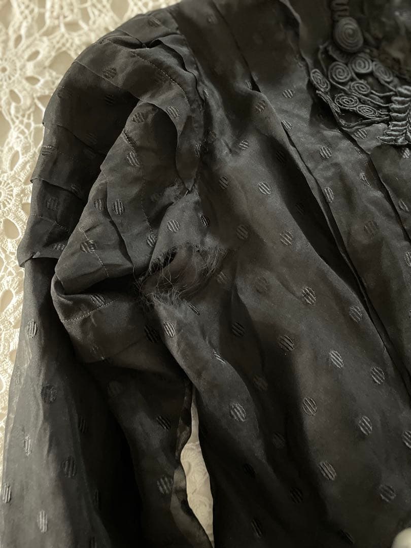 ♡ヴィクトリア朝 シルク ボディス♡フランスアンティークブラウス