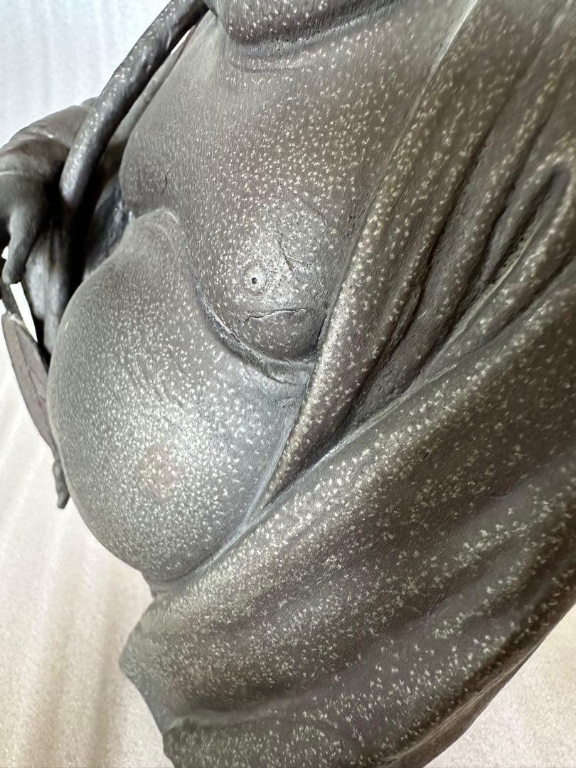 銅製 布袋様 净雲 在銘 七福神 高さ約27.5cm 縁起物 金属工芸