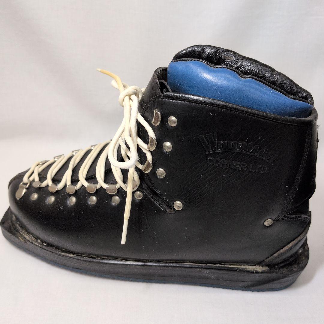 昭和レトロ 牛革手作りスキー靴 未使用品 アンティーク