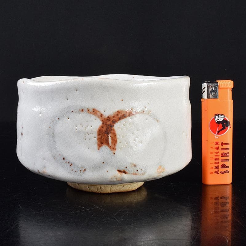 ツッチー　加藤唐九郎　一無斎作　広沢銘　志野茶碗　共箱　M　R7560