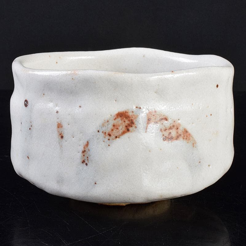 ツッチー　加藤唐九郎　一無斎作　広沢銘　志野茶碗　共箱　M　R7560