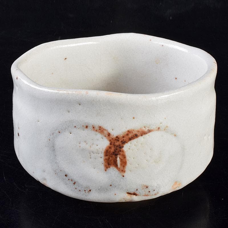 ツッチー　加藤唐九郎　一無斎作　広沢銘　志野茶碗　共箱　M　R7560