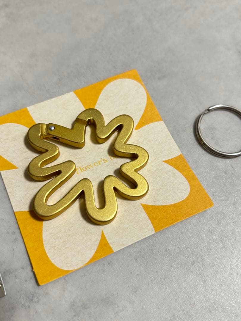 藤井風 花 カラビナ イエロー ゴールド