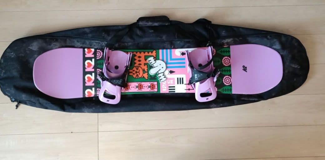 120cmスノーボード女子４点セット【ボード、ビンディング、ブーツ、ケース】