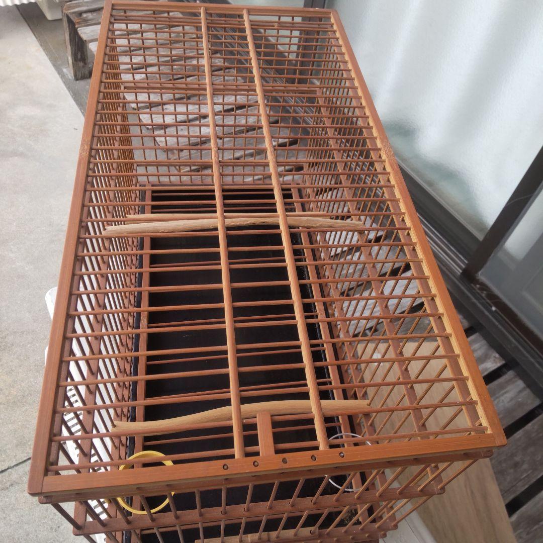 メジロ、ウグイス和鳥籠　手作り