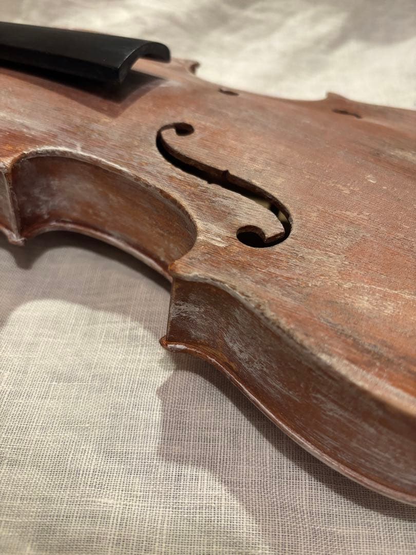 ヴィンテージ　バイオリン 本体　塗装はがれ　白　アンティーク
