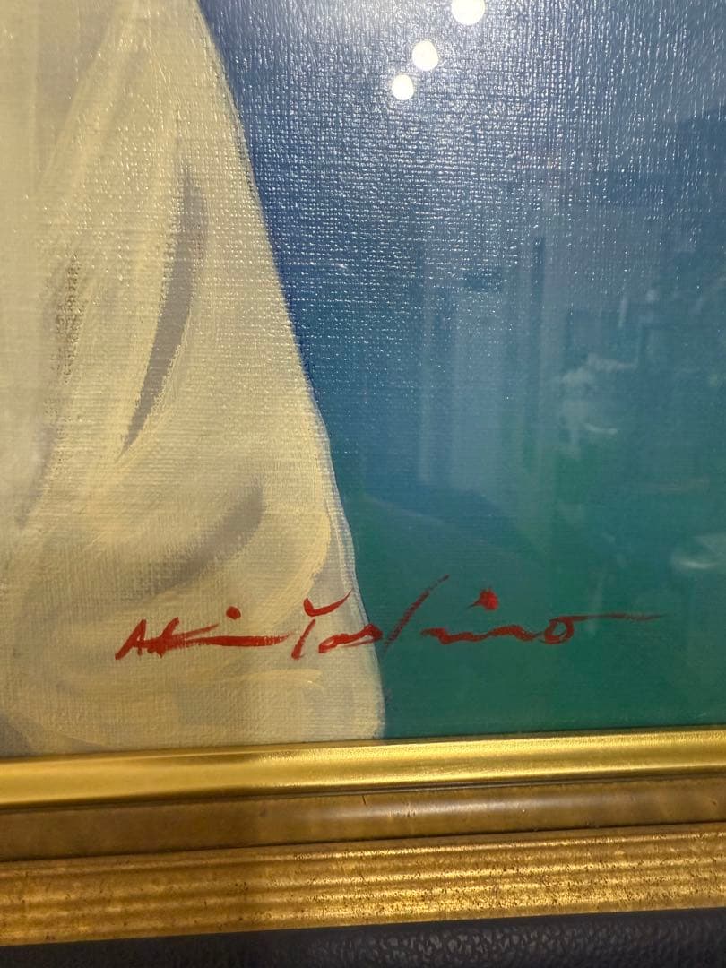 真作■八代亜紀 油彩画！貴重名画 オリジナル額 ミリオン・アート　サイン有り