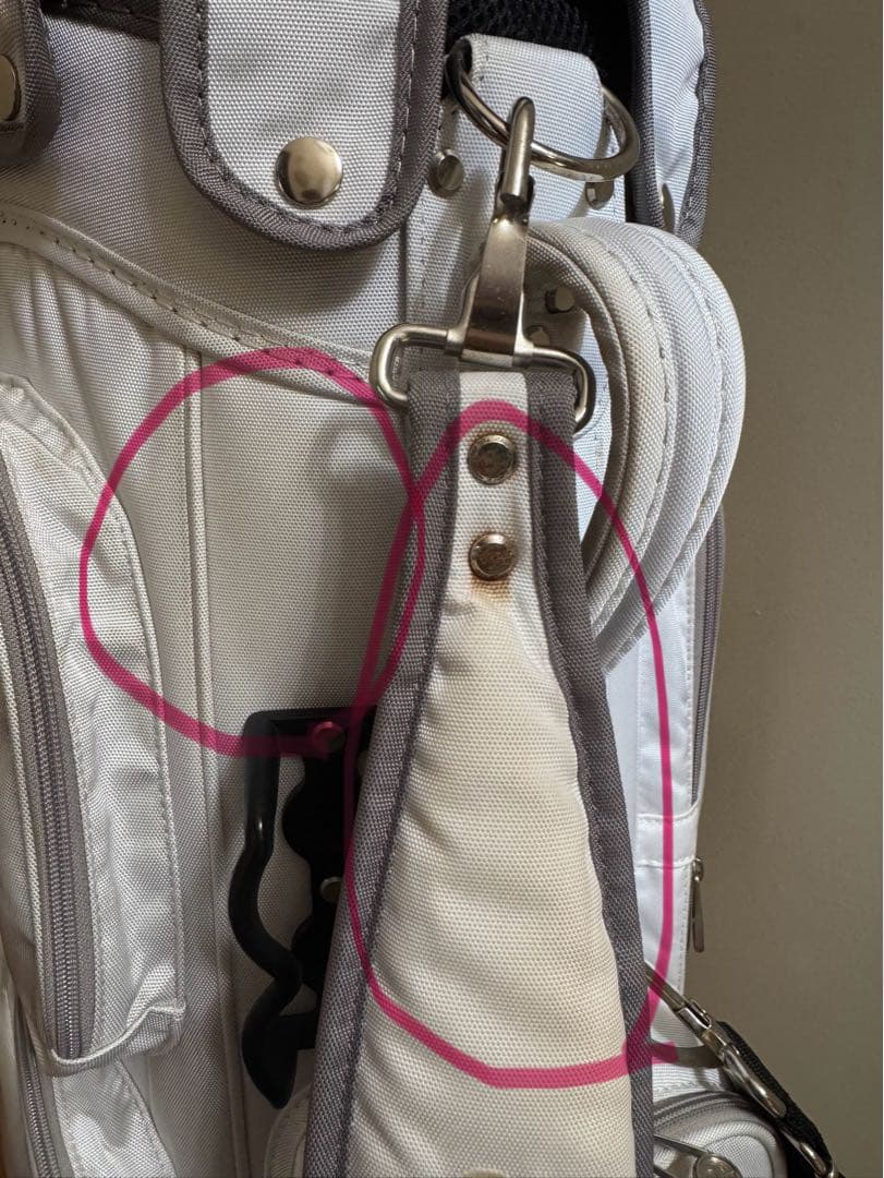 and per se ホワイトキャディバッグ