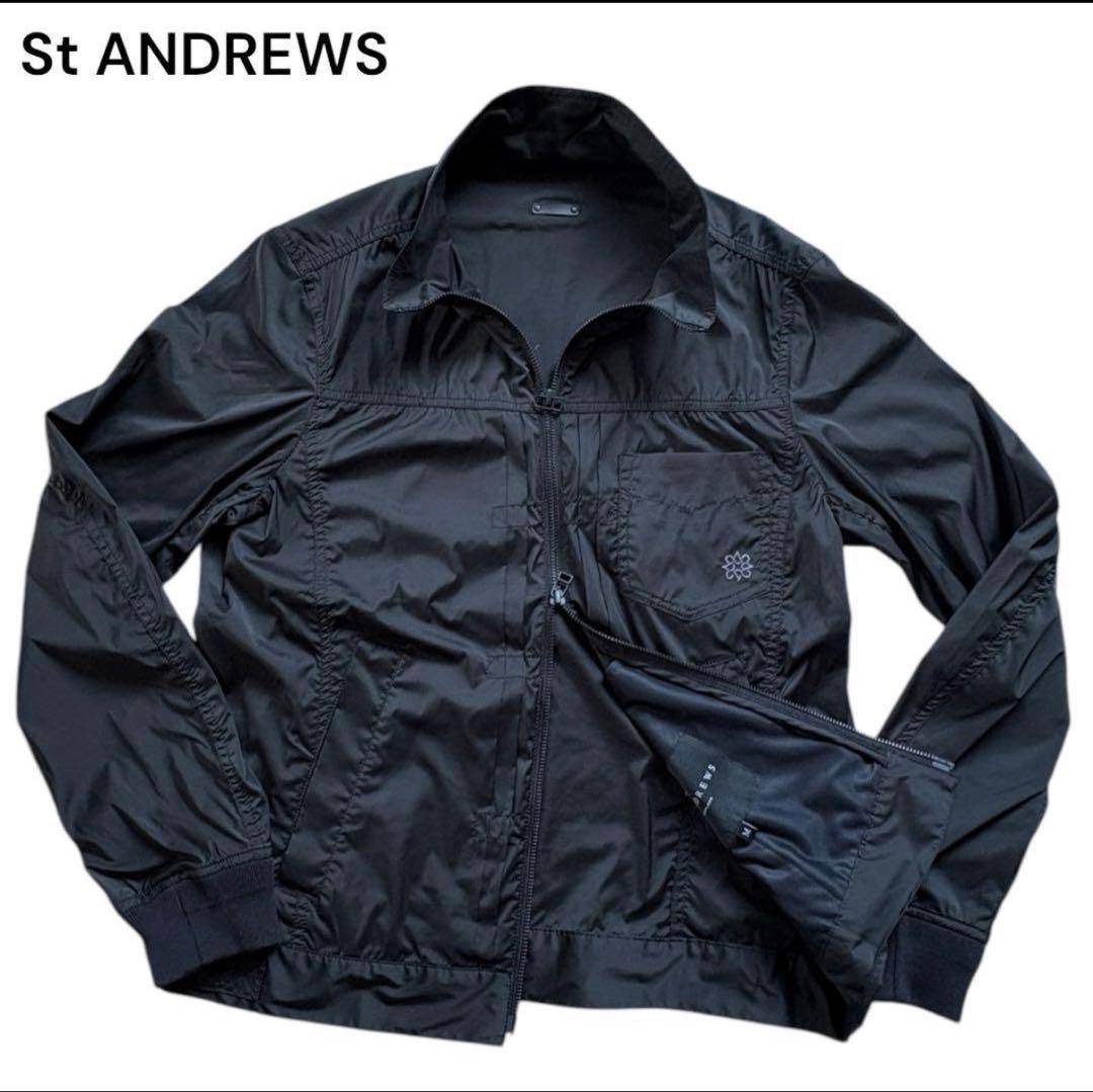 美品ST ANDREWS セントアンドリュース ナイロンジャケット黒 M