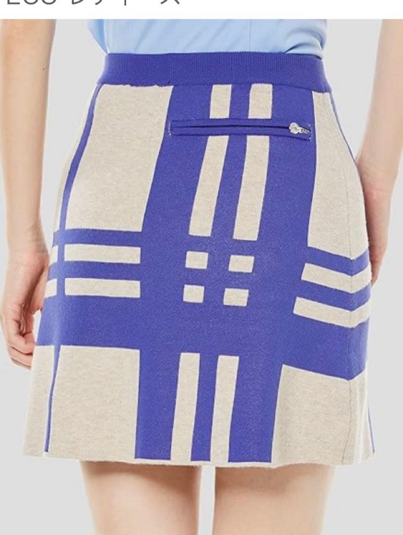 デサント　ゴルフ　スカート　チェック　ニット