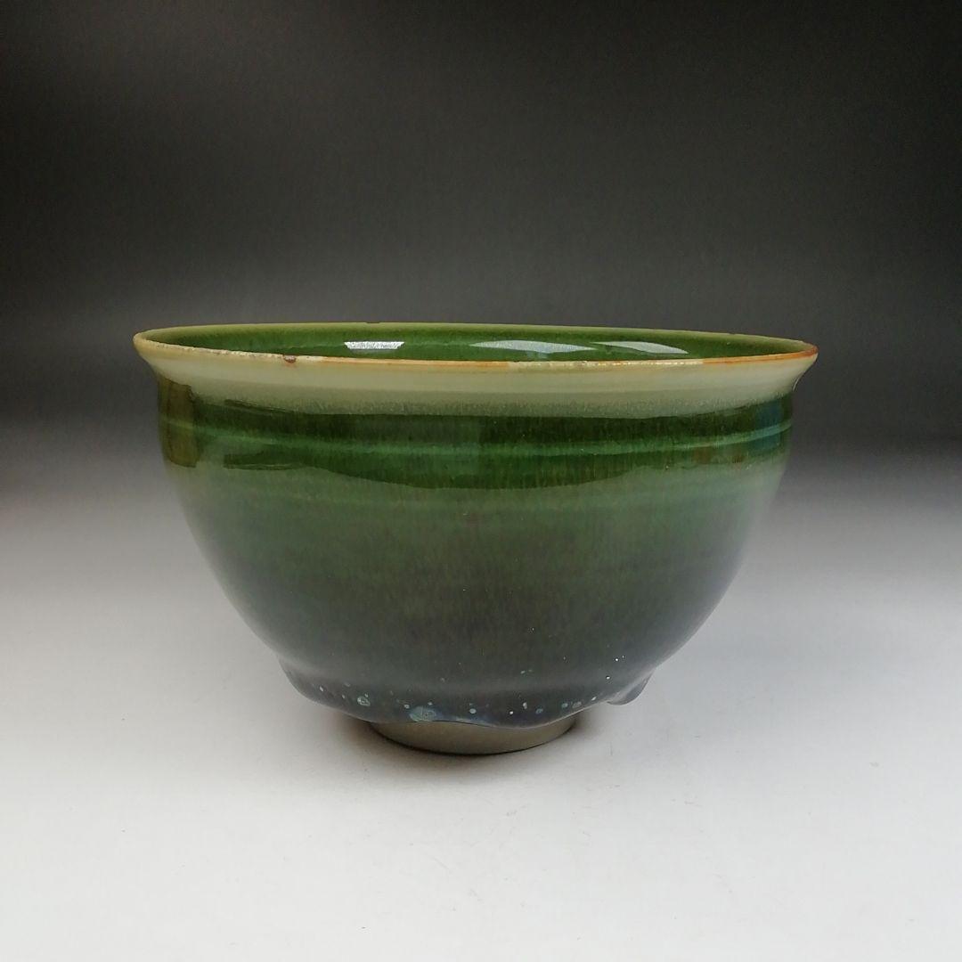 Ｔ９８１　茶碗　『織部天目茶碗』『加藤順風 造』　共箱　抹茶碗　茶道具