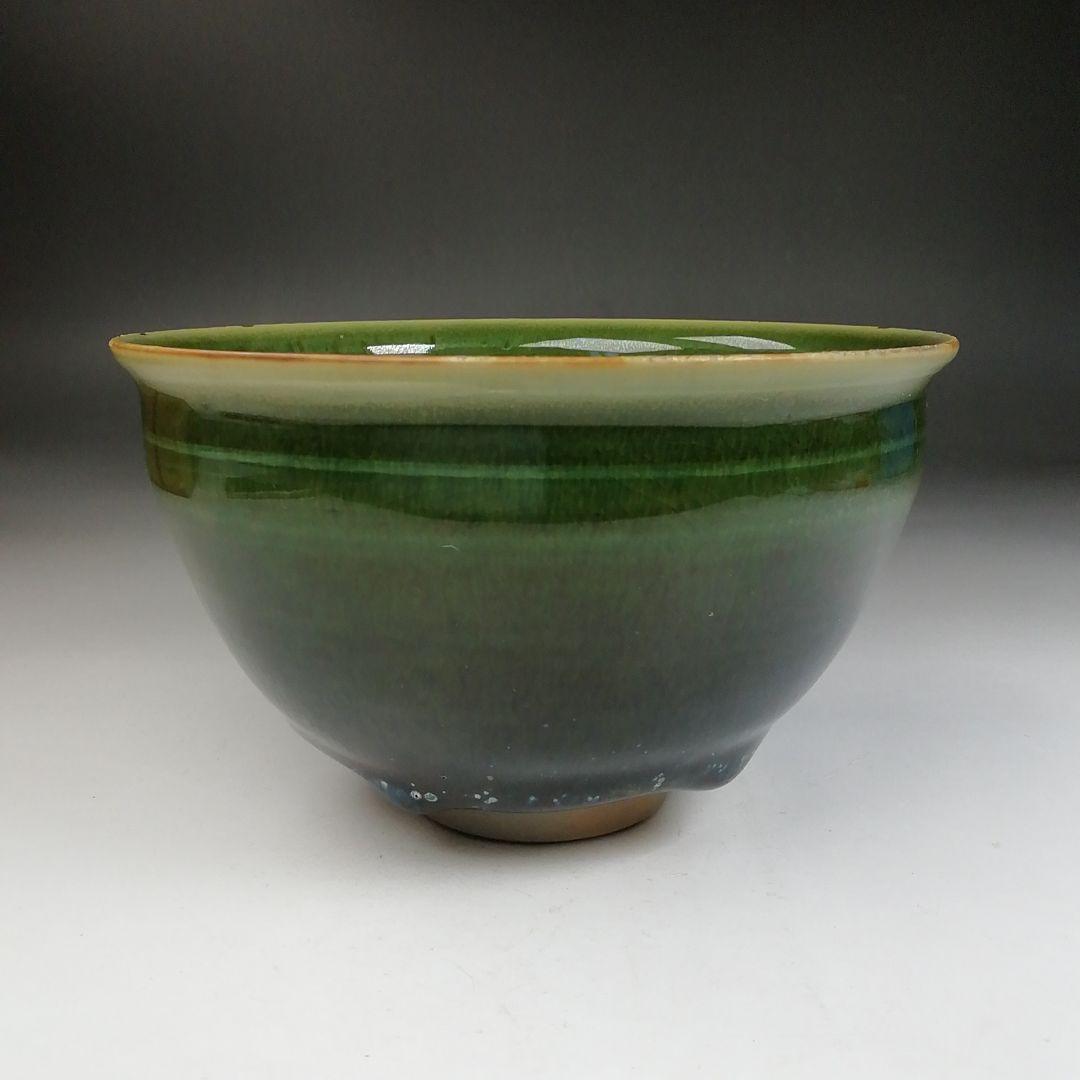 Ｔ９８１　茶碗　『織部天目茶碗』『加藤順風 造』　共箱　抹茶碗　茶道具