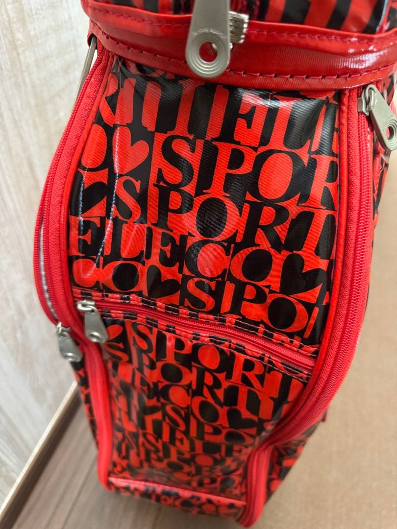 reisuke1020 le coq sportif ゴルフバッグ 赤黒