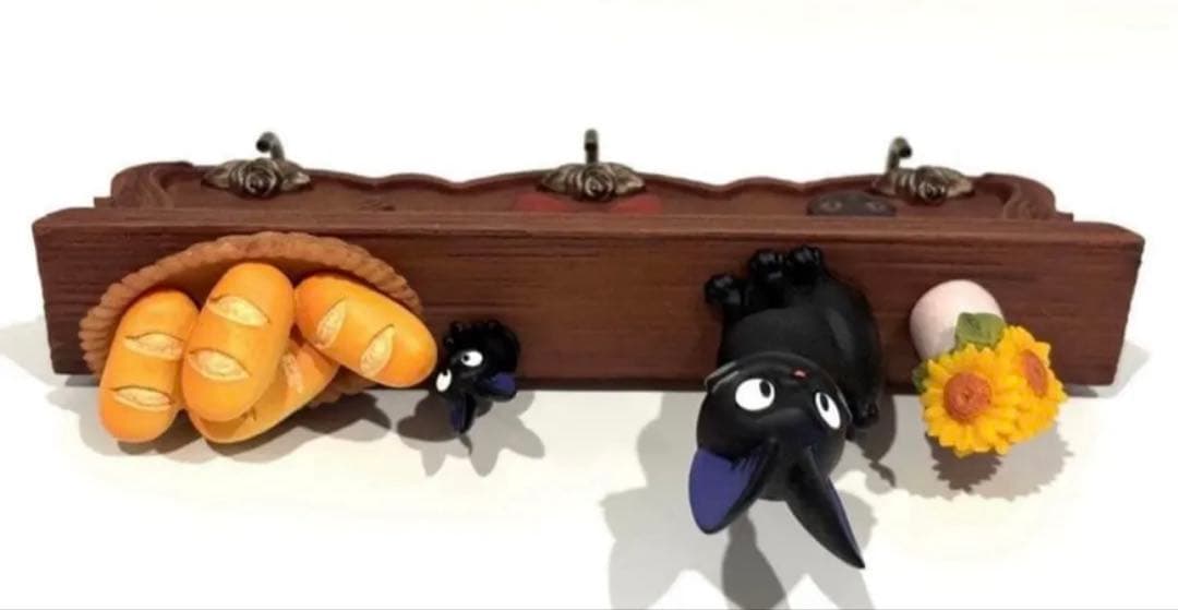 魔女の宅急便 おしゃれシェルフとジジ　壁掛け フック