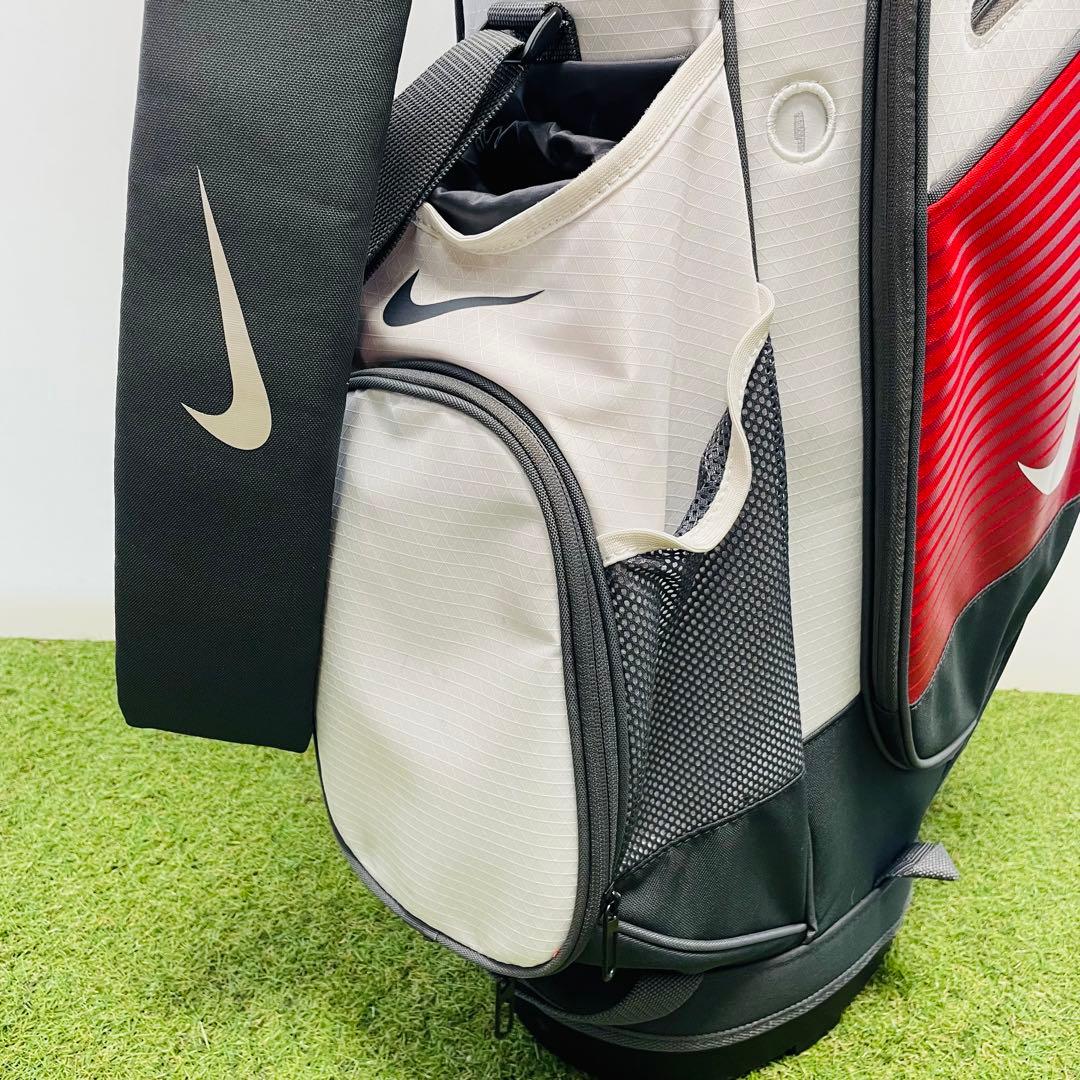 Nike キャディバッグ ホワイト/レッド/グレー ゴルフ