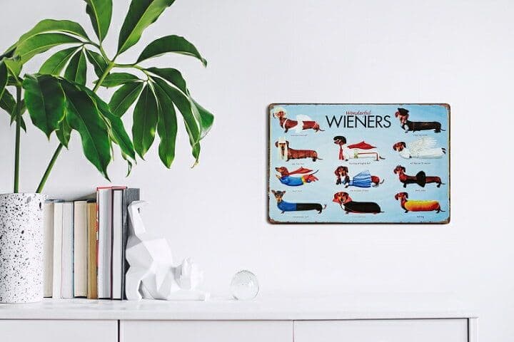 デザイン看板 A4】ダックスフント 犬c★ポスター絵かわいい雑貨ダックスフンド