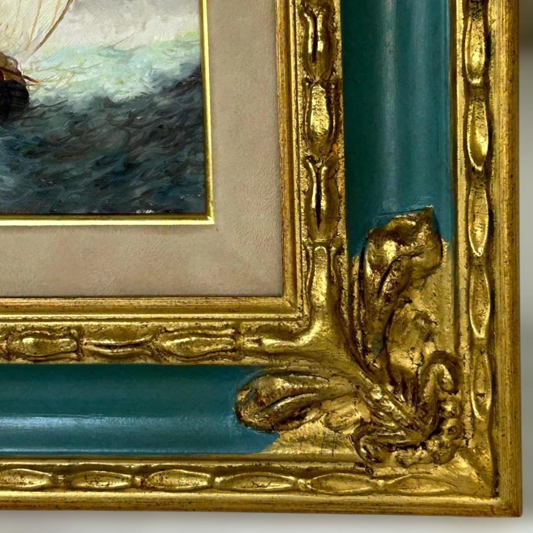 油彩絵　エリアス・Ｍ・ペレス・Ｐ 　ELIAS M.PEREZ　海景　額入り