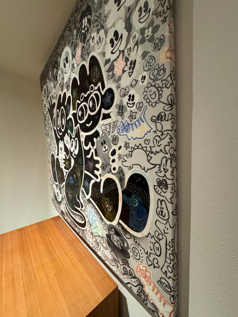 戸田悠理 キャンバス作品　原画YUM AND RIN HELLO!