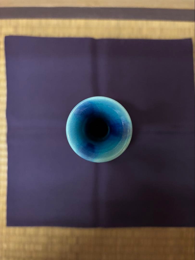 永楽即全　二彩耳付花入　京焼　茶道具　永楽　永楽善五郎　美品　花生　花器