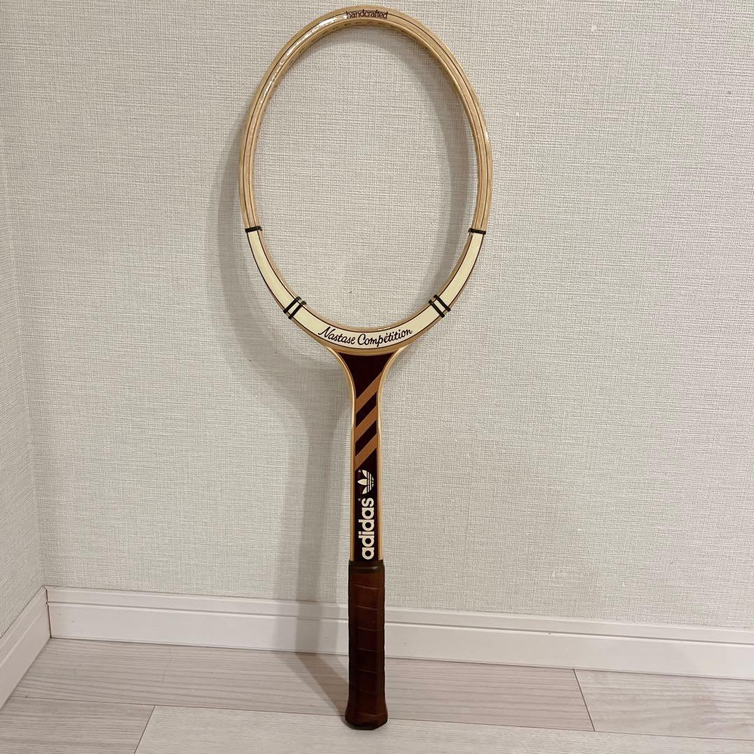希少 70s アディダス ナスターゼ ウッドラケット ベルギー製 ハンドクラフト