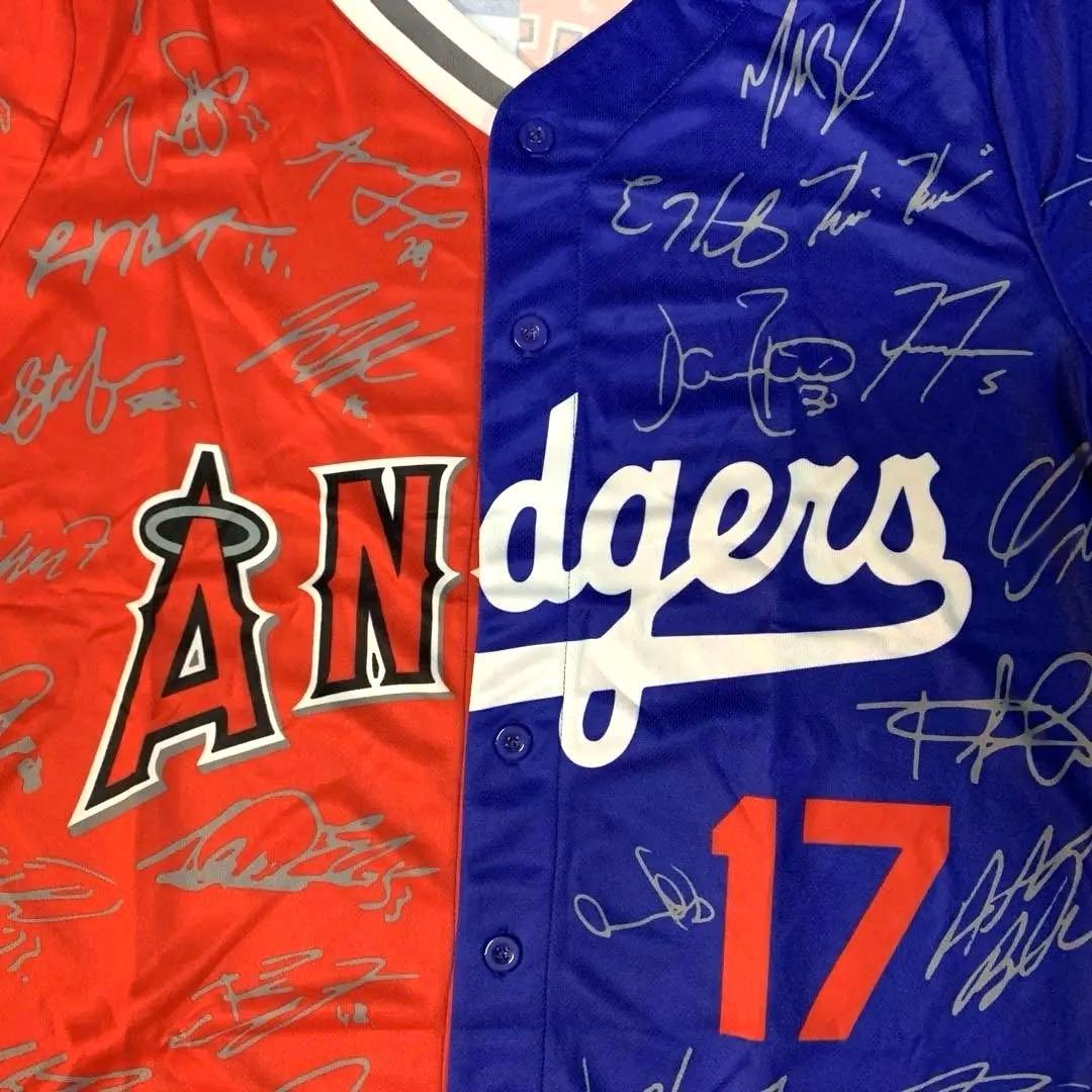 大谷翔平　2024　フルメンバーサイン ミックスユニフォーム　エンジャース