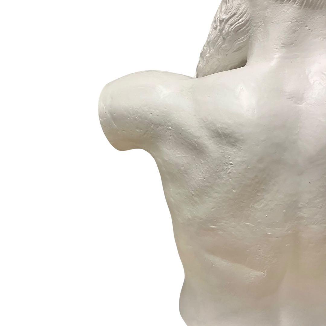 【希少】ポセイドン 石膏像 石像 胸像 デッサン 特大 彫刻 置物 オブジェ