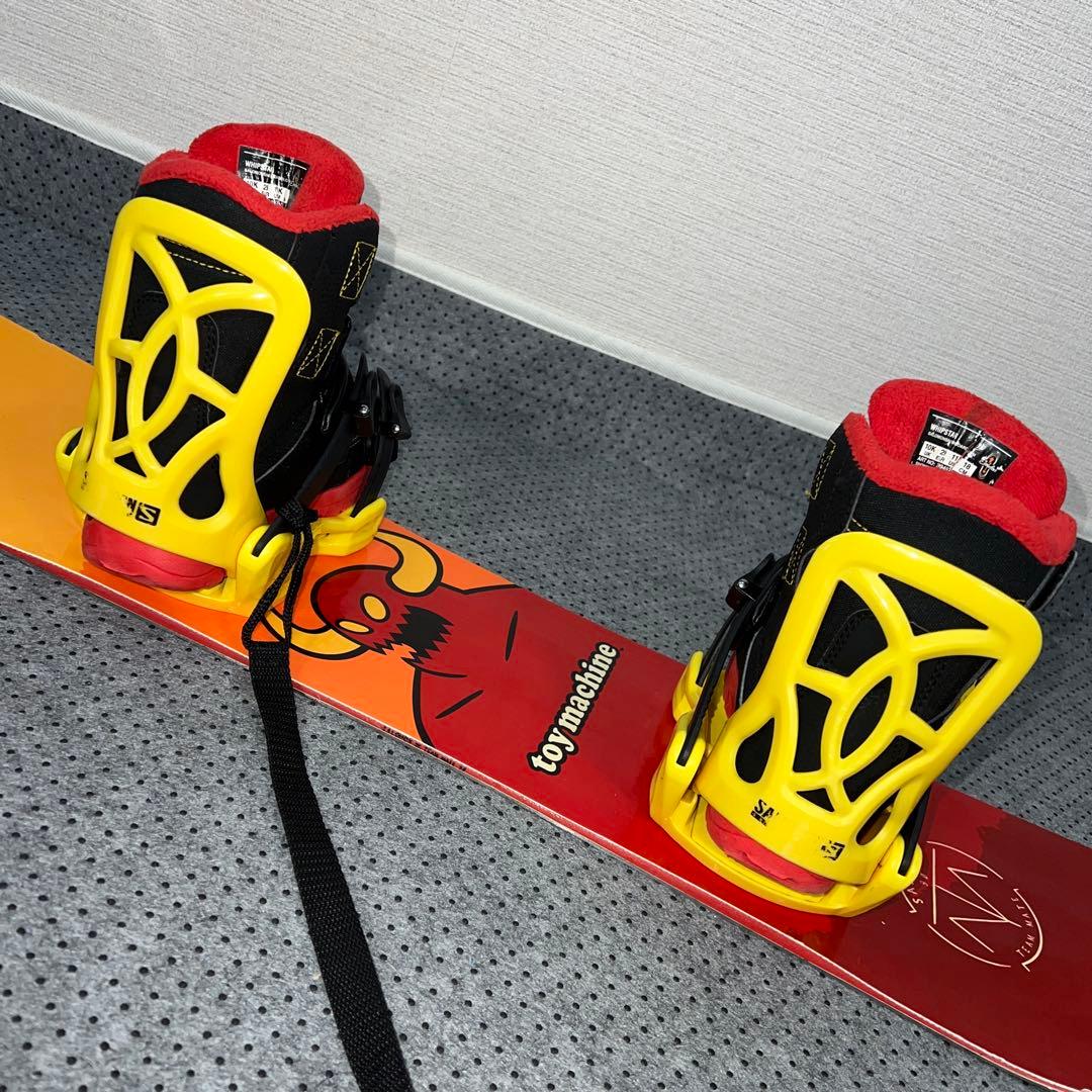 5回使用 キッズスノーボード SALOMON 90cm×バイン×ベルクロブーツ