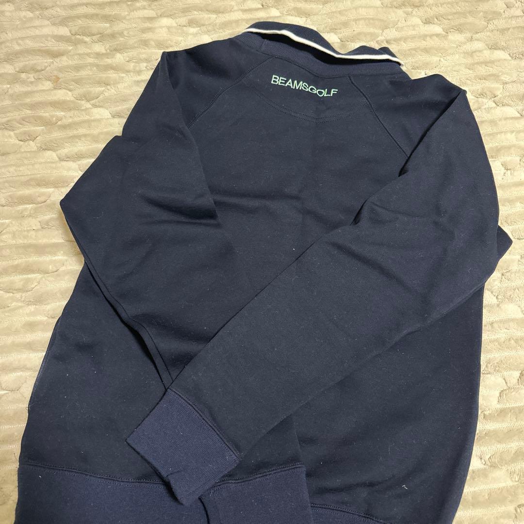 ビームスゴルフ 長袖 襟付 スウェットトレーナー ネイビー系 M