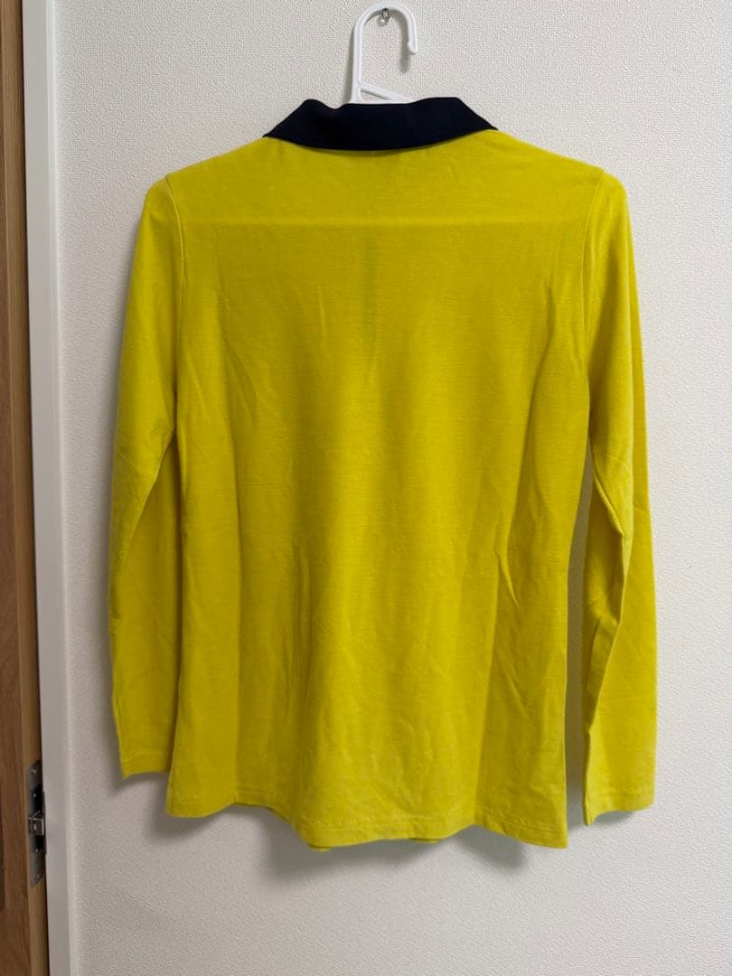 【新品タグ付】アダバット ゴルフ ハーフジップ 長袖ポロシャツ イエロー 38