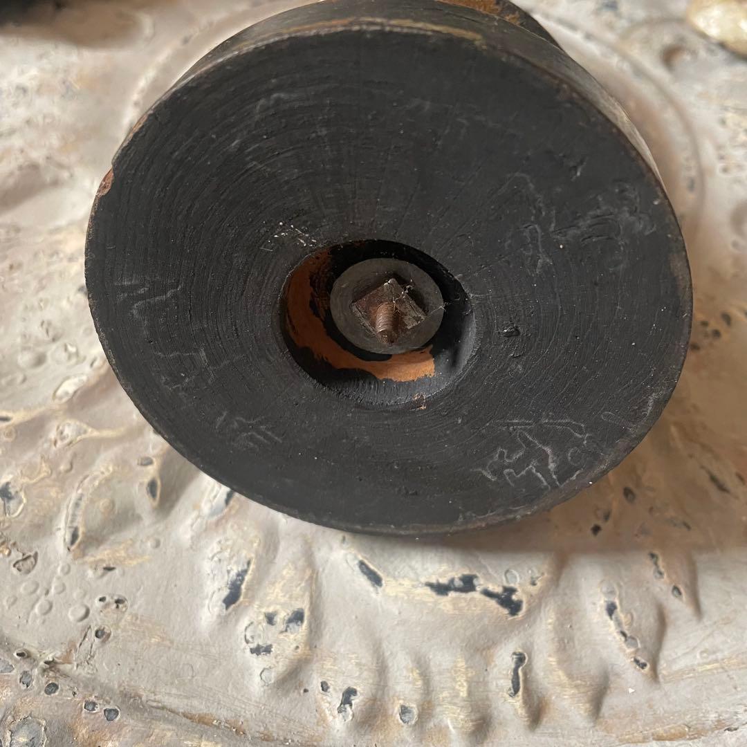 アンティーク♪聖母子像♪マリア像♪木製台座