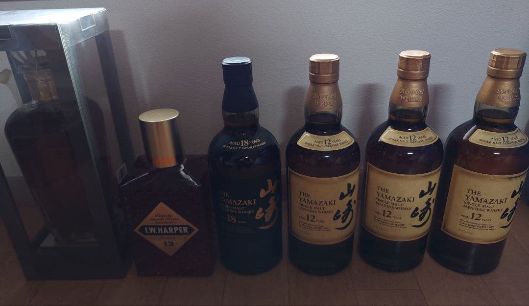 未開栓：山崎18年・12年・IWハーパー12年・REVOLUCION計6本セット