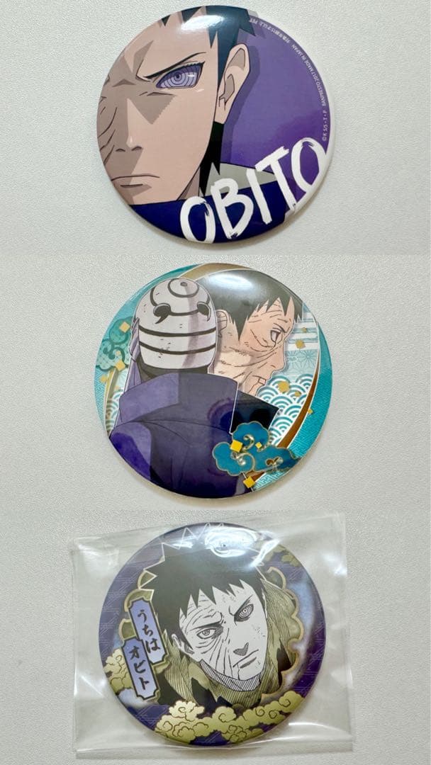 NARUTO 　うちはオビト　セガ　歌舞伎　缶バッジ