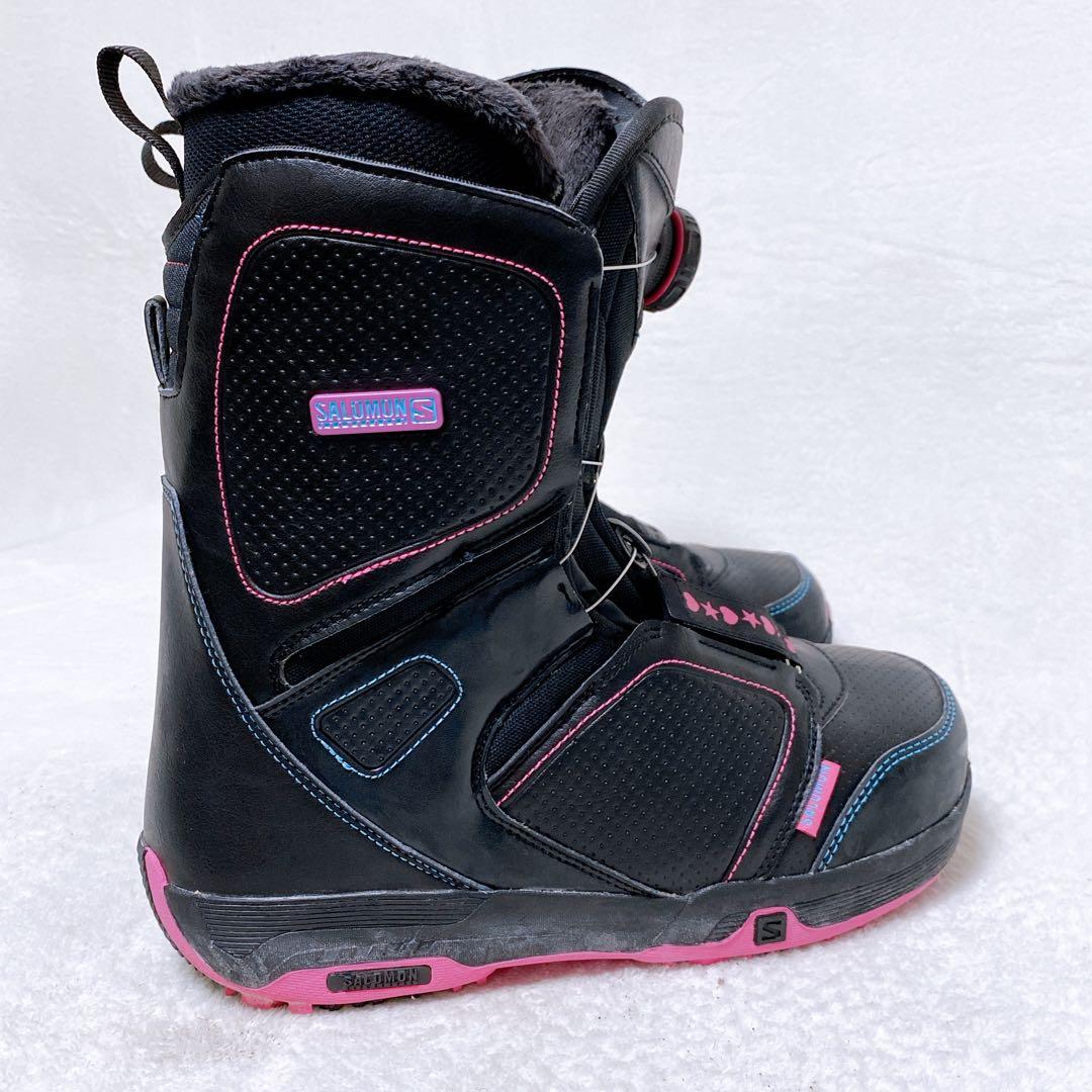 SALOMON　PEARL BOA　スノーボードブーツ　25.5cm　黒　ピンク