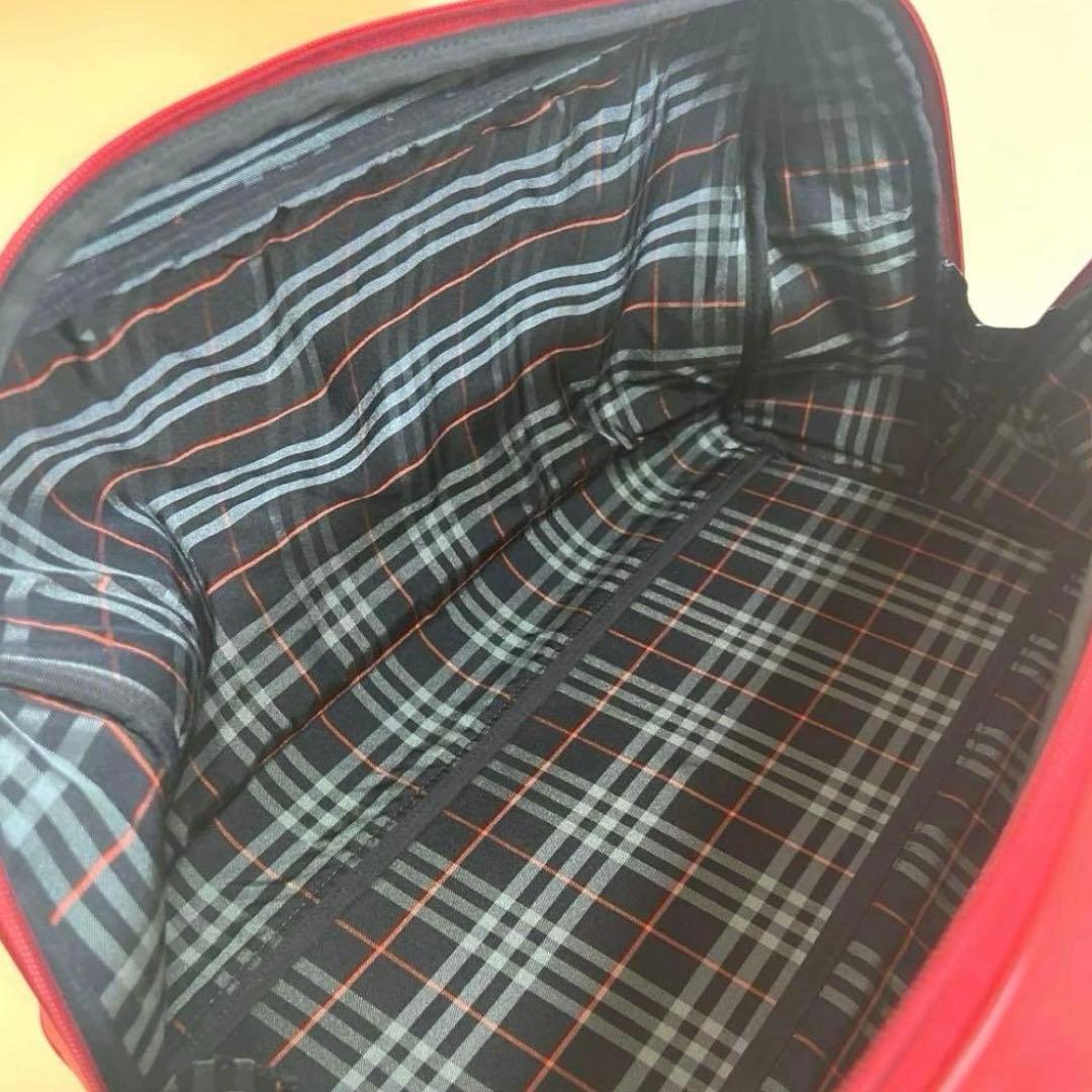 【美品】 BURBERRY GOLF ボストンバッグ 赤✕チェックバーバリー
