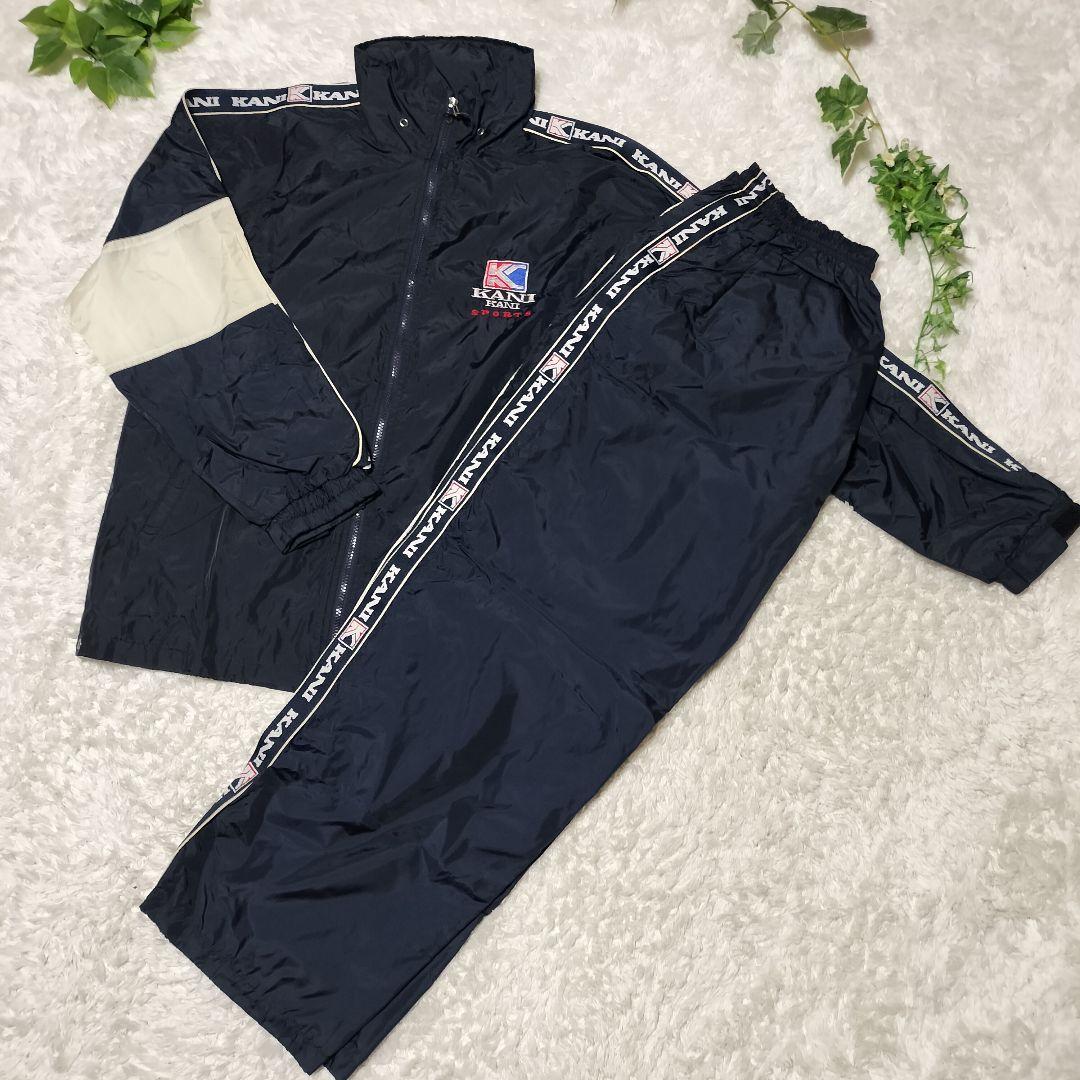 KANI セットアップ　ナイロンジャケット　ネイビー
