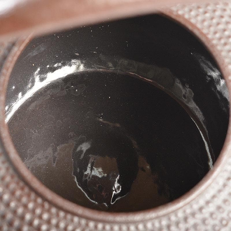 煎茶道具　釜師　佐藤清光作　霰文　鉄釜　鉄瓶　共箱　D　R5666C