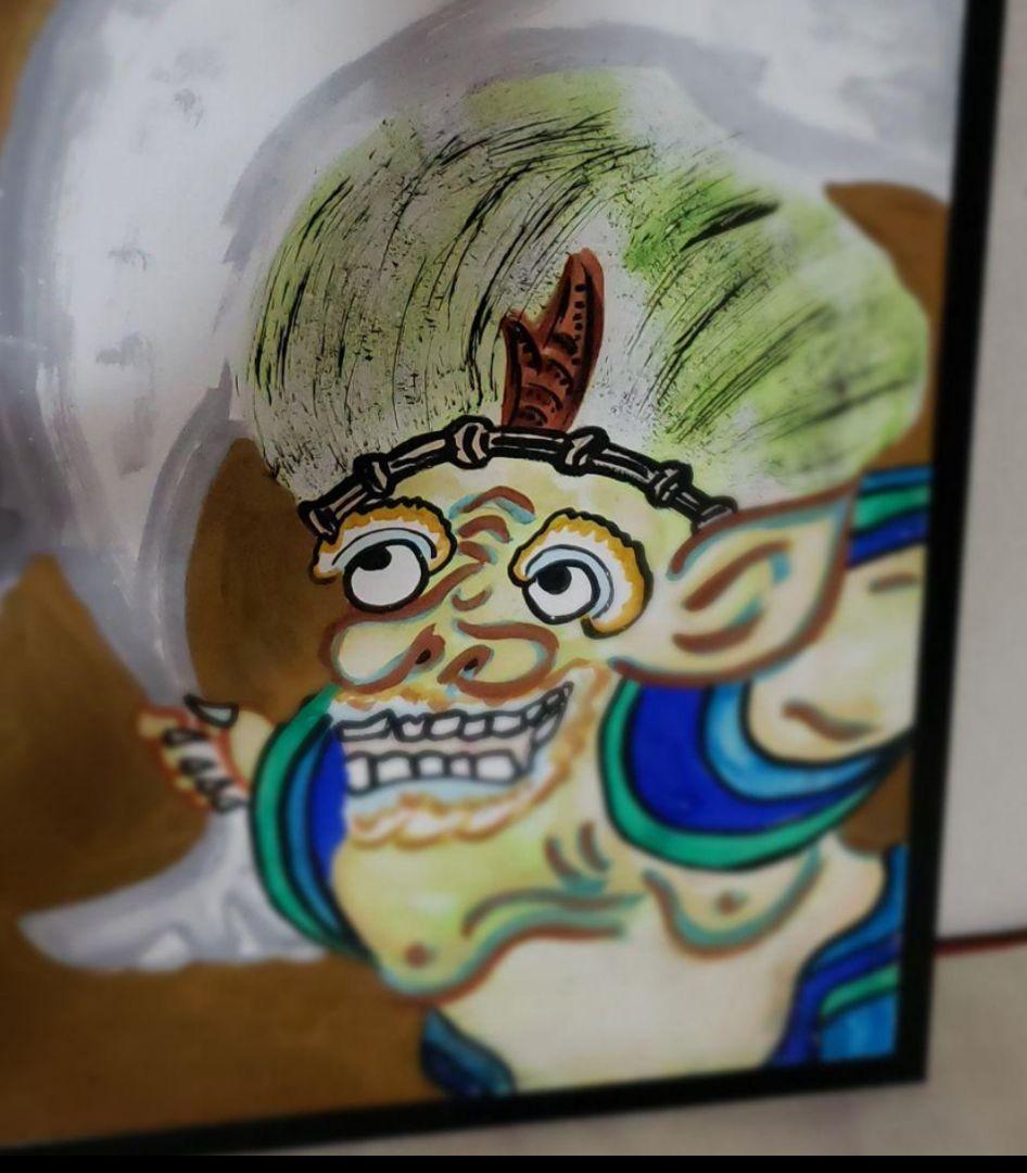 壁掛け　風神と雷神