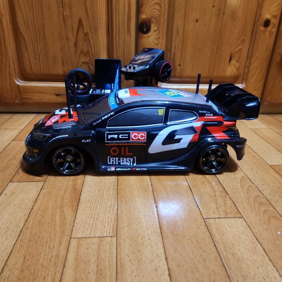 タミヤ ドリフト ラジコン フルセット　TT01　　黒　ラリー　ボディ　tt02