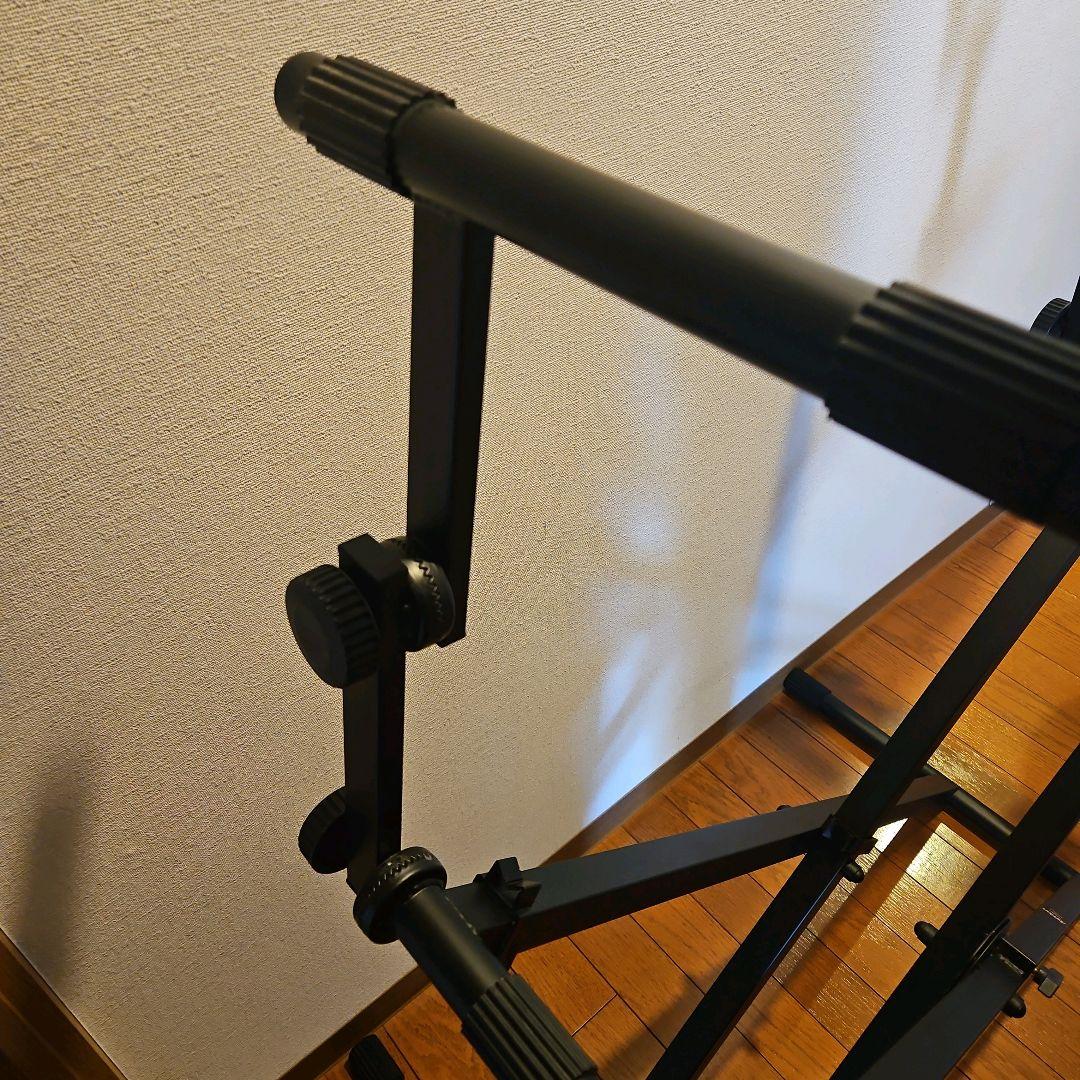 ashton２段　キーボードスタンド 　拡張スタンド高さ、幅調整可能 黒