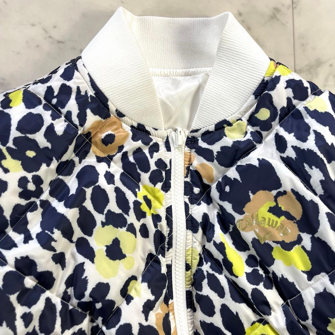 極美品♪キャロウェイ　2way リバーシブル　MA-1 花柄ダウンジャケット　L