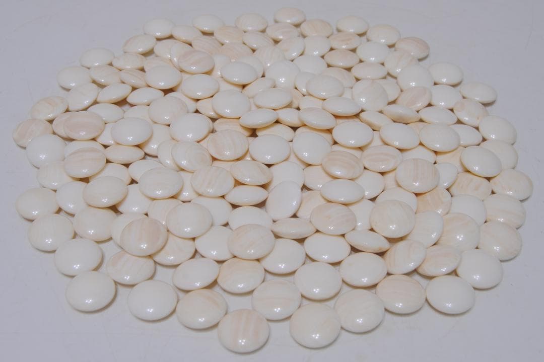 蛤 碁石 34号ハマグリ ハマグリ 那智黒 囲碁 碁笥 欅 ケヤキ