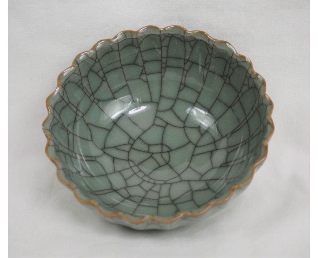 送料無料 歌窯　青磁茶碗　時代物茶道具①