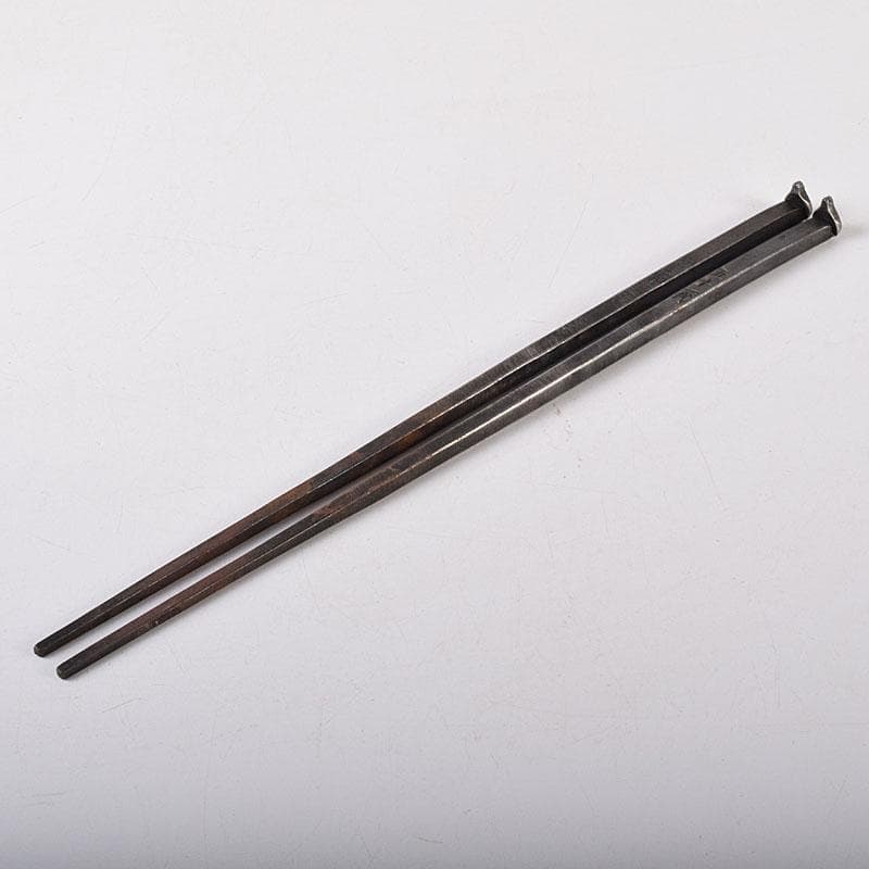 茶道具　五十一代　明珍宗之作　鉄製　明珍火箸　共箱　N　7883