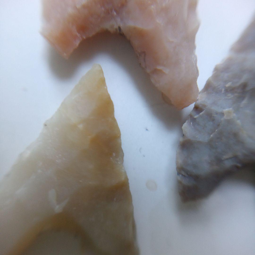 メノウ石鏃　カルセドニー　石器 模写