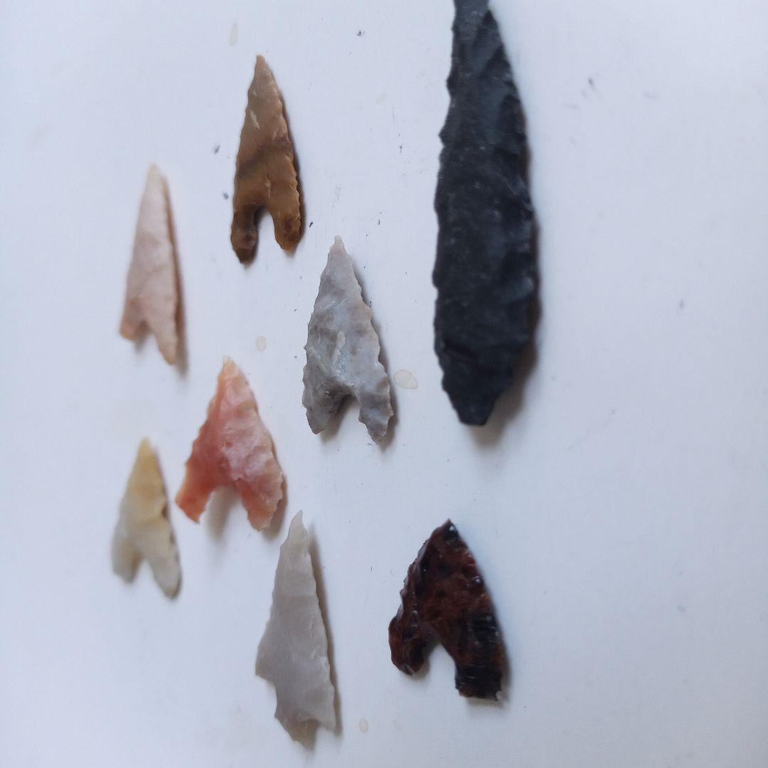 メノウ石鏃　カルセドニー　石器 模写