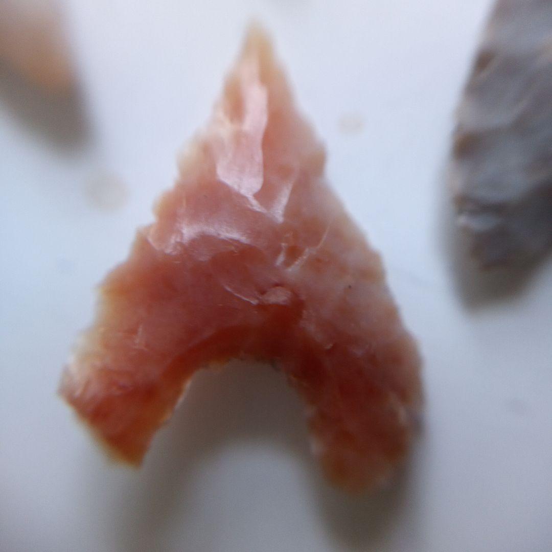 メノウ石鏃　カルセドニー　石器 模写