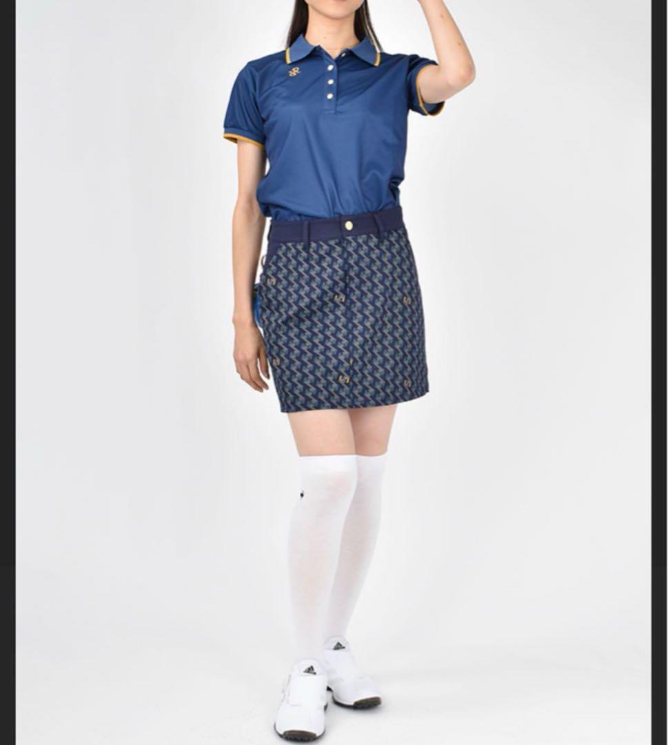 レザレクション　バックライン　ポロシャツ　半袖　ネイビー　新品タグ付き