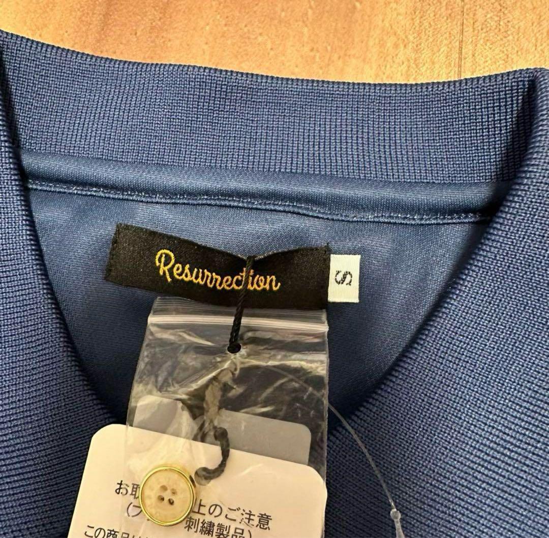 レザレクション　バックライン　ポロシャツ　半袖　ネイビー　新品タグ付き