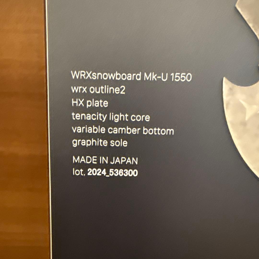 スノーボード WRX 24-25 Mk-U 155cm