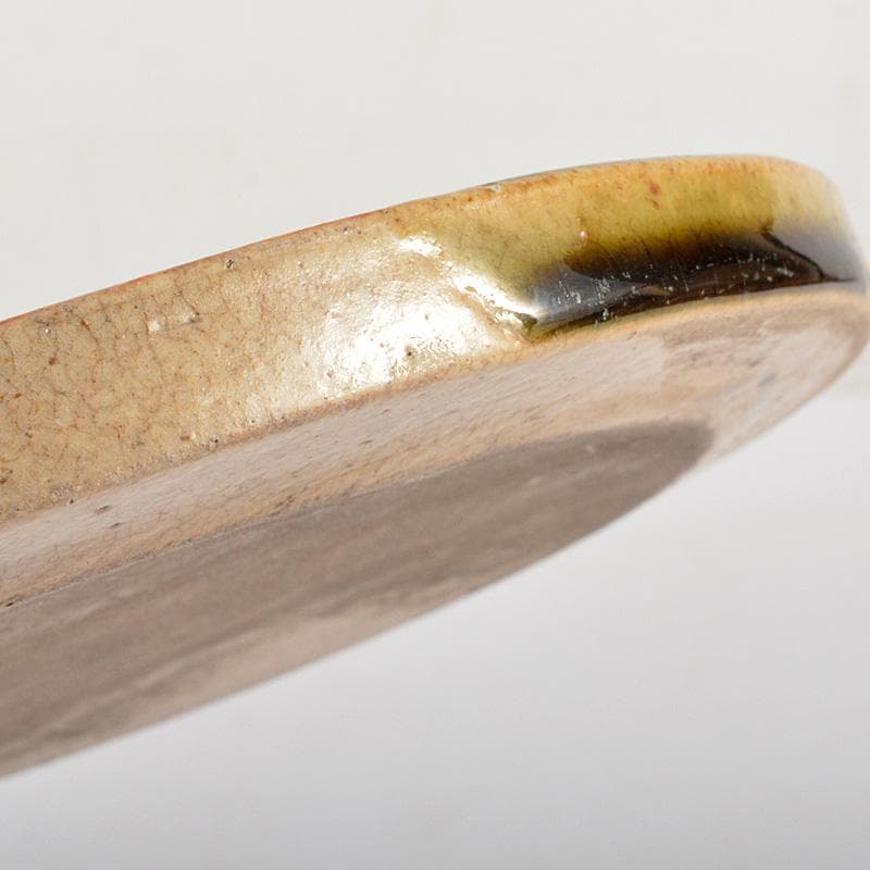 美濃焼　織部焼　飾り皿　石皿　行灯皿　C　6540